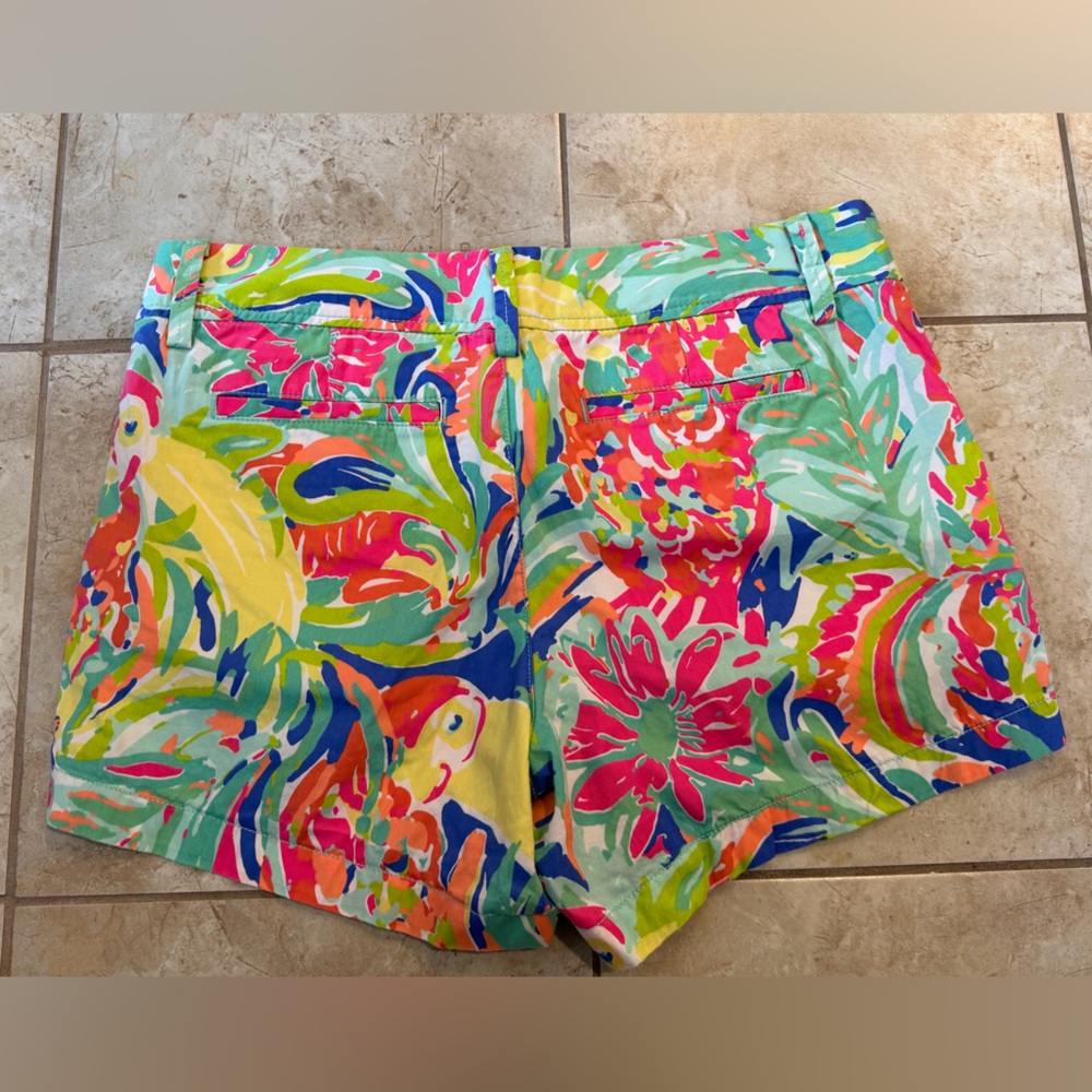 Lilly Pulitzer The Callahan Floral Print Cotton Short Women’s Size 8 Multicolor - Picture 5 of 5